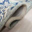 Tapis bleu en laine / coton touffeté à la main Saguenay-1743627062
