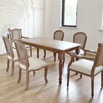 Brown Rectangle Solid Wood Dining Tables
