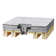6" Square Shower Drain with Offset Linear Pattern Grate