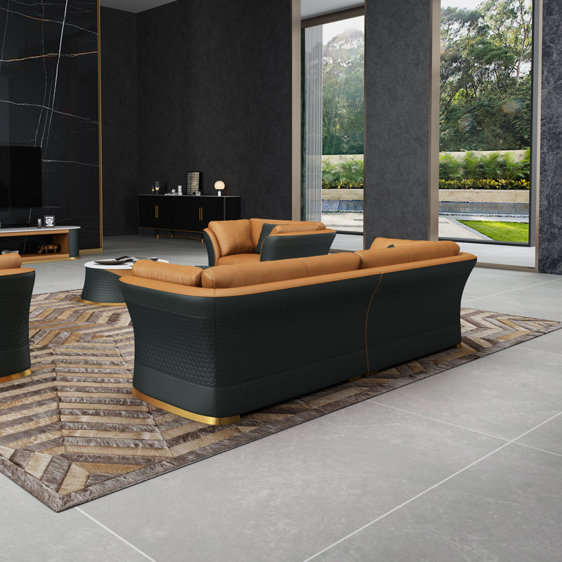 Sofa, Dark Charcoal   Leather Match