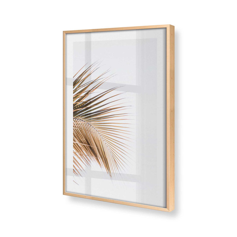Palm Palm Harmony, dans un cadre,, Érable brut encadré, H 37 po x l 25 po x P 1,25 po