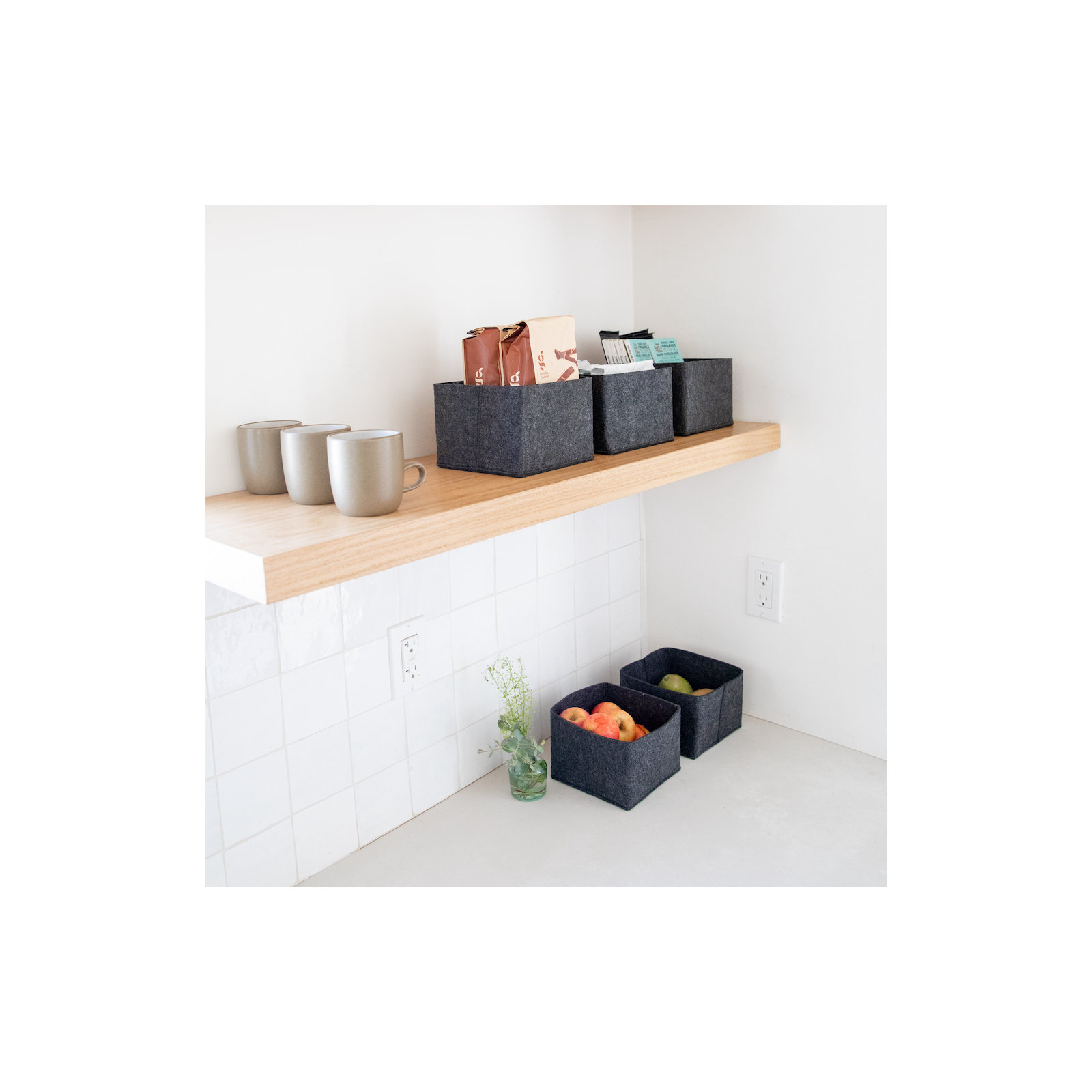 Flex Felt Storage Bin - Petite, Black