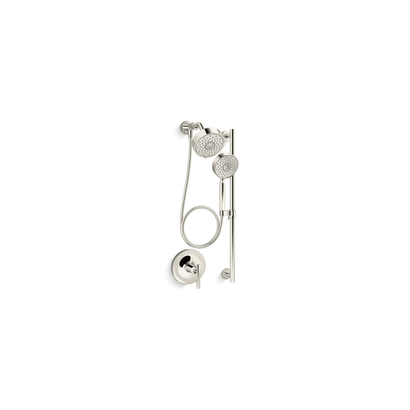Kohler Purist Performance Showering Kit, 2.5 GPM Multifunction Showerhead and Handshower Package, Three Spray Settings