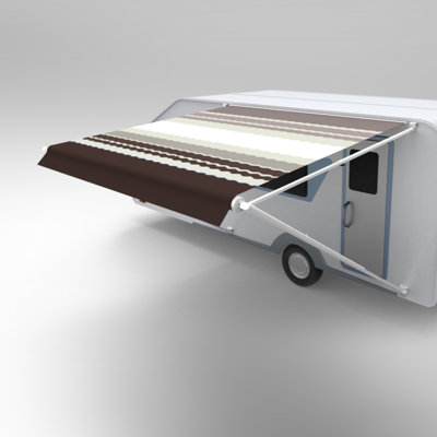 20' W x 8' D Manual Retractable RV Awning