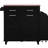 47.2" Kitchen Island, Drop Leaf, Removable Side , Towel Rack, Concealed Tilt Trash Container Can Cabinet-1174575483