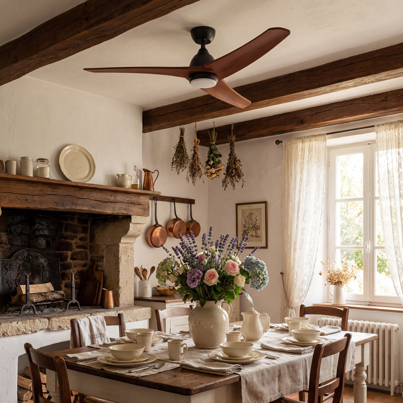 41” 3 - Blade Standard Ceiling Fan With Remote Control And Light