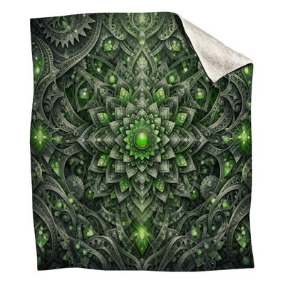 Intricate Green Mandala Blankets