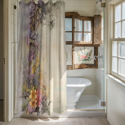 Rideau de douche Timeworn Blooms - Premium