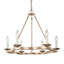 Lustre en roue de chariot à 6 lumières de style bougie Caraviello-1707067723