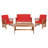 Delosreyes Acacia 4 - Person Patio Conversation Set with Cushions-998970807