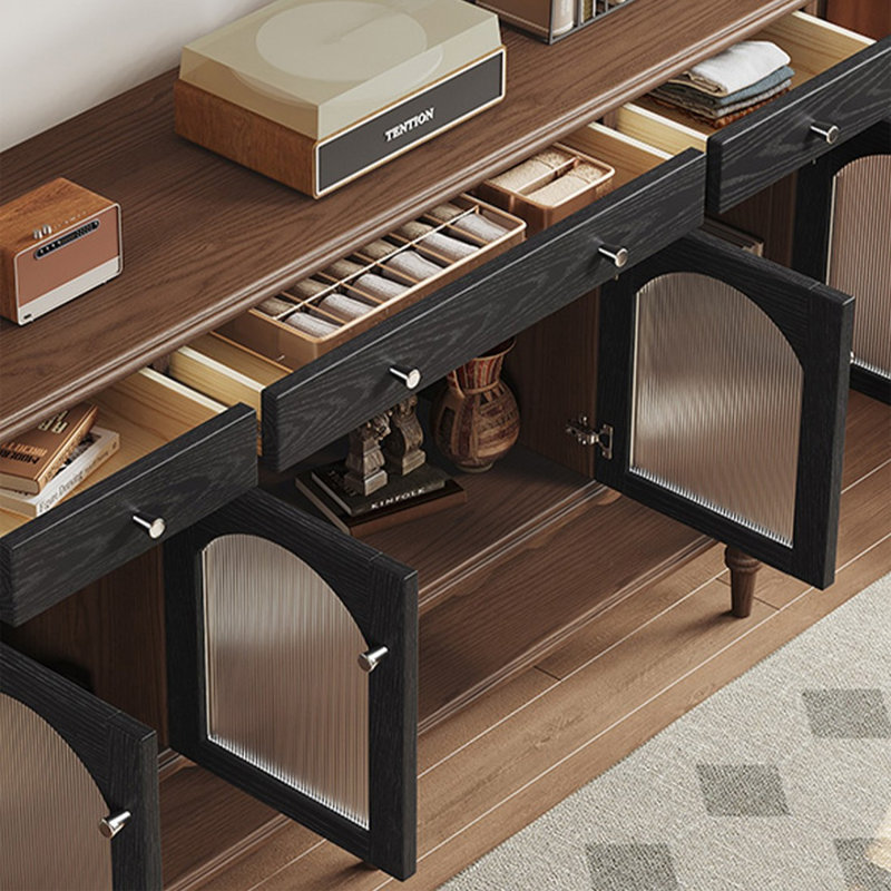 Buffet noir en bois manufacturé