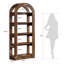 Bibliothèque cintrée à 5 niveaux de 180 cm de hauteur, tablette ouverte moderne pour bureau, chambre ou salon-898396781