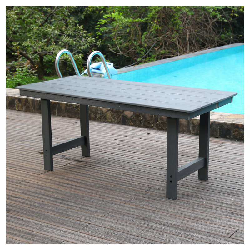 Table de salle à manger en HDPE, Gris
