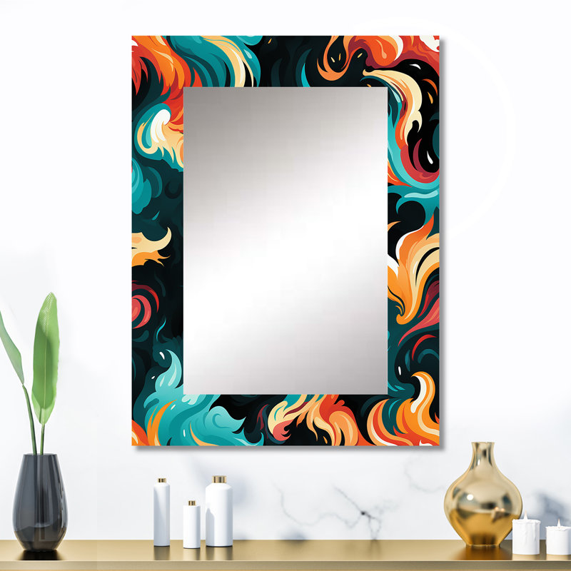 Venturini - Large Wall Mirror On Metal, 32 po x 24 po