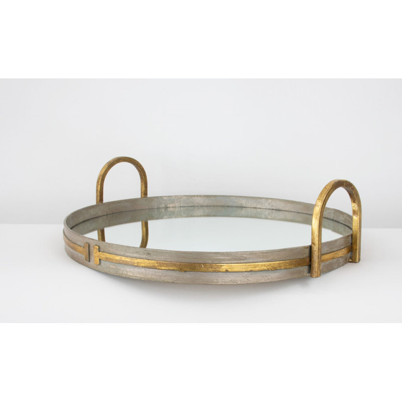 Tiffany Decorative Tray, Champagne/Gold