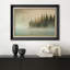 «Misty Forest Lake with Evergreen Trees and Soft Morning Light», reproduction d'art sur toile encadrée-125257680-125257676