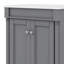 Meuble-lavabo contemporain 24 po avec lavabo à fixation supérieure et armoire de rangement à 2 niveaux-170179327-170179296