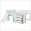 Lit mezzanine double pleine grandeur avec glissade