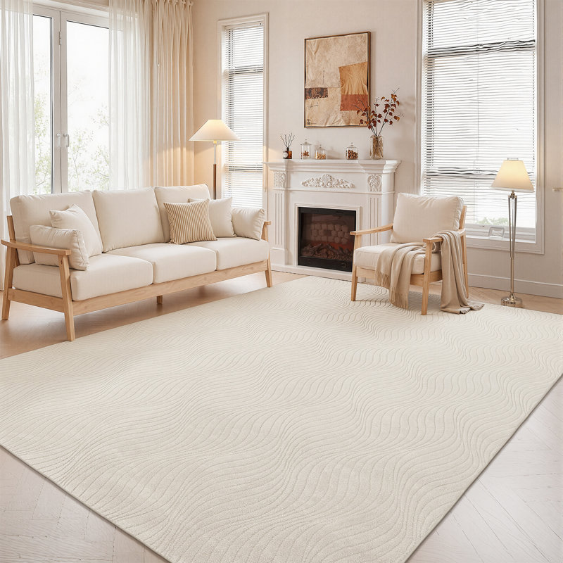  Tapis doux et lavable Wavy Line, Rectangle 6 pi x 9 pi