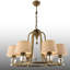 Lustre en métal avec base en verre-1003825834