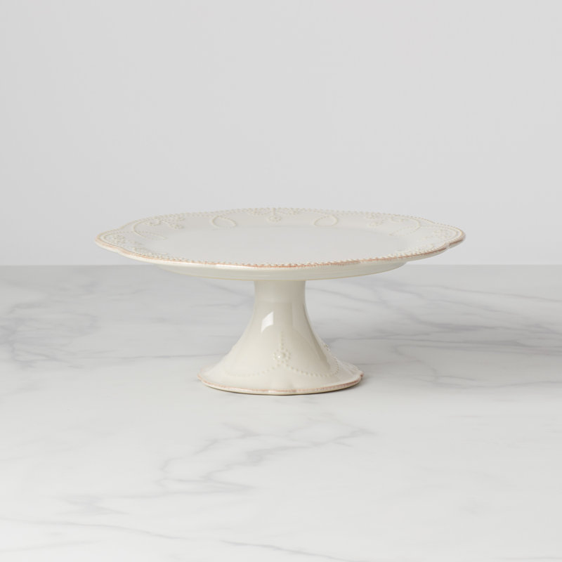 Lenox French Perle Cake Stand, White