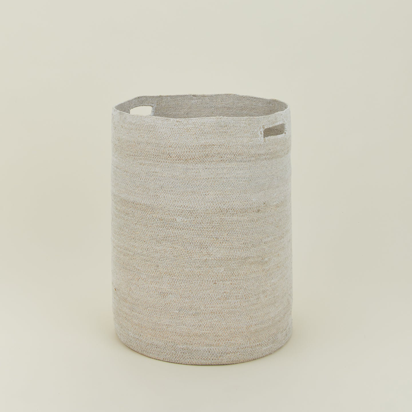 Laundry Hamper with Handles, White