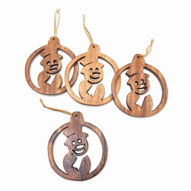 Ornement en forme de fleuron Wonderful Snowmen