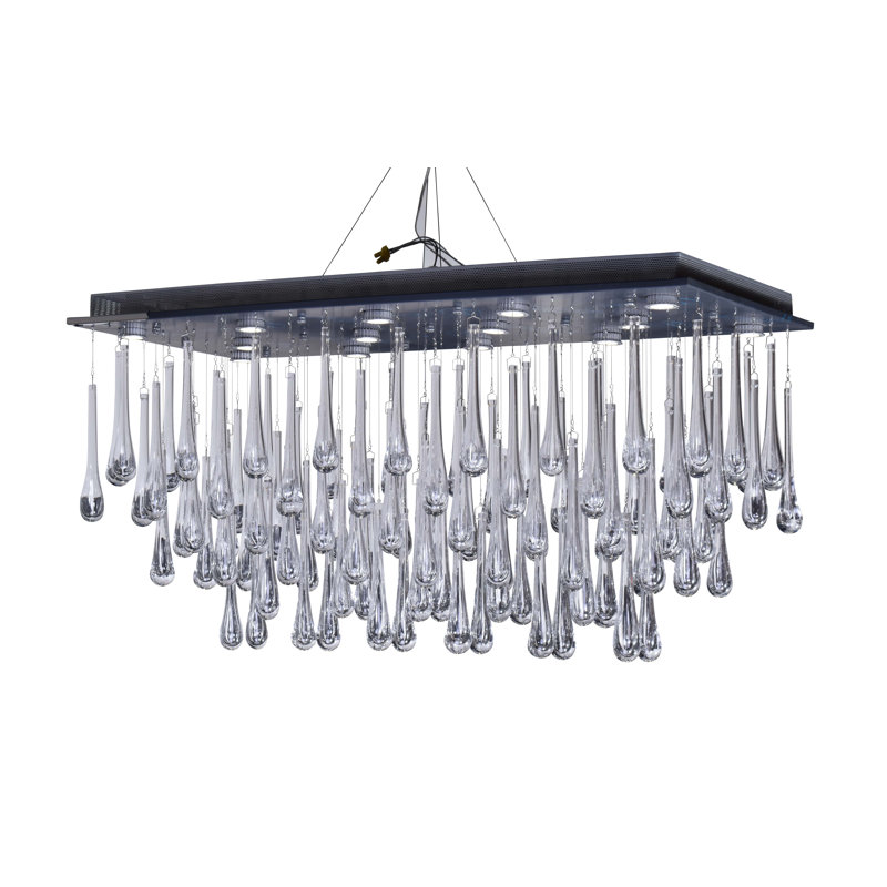 Semi Flush Mount, Clear Glass