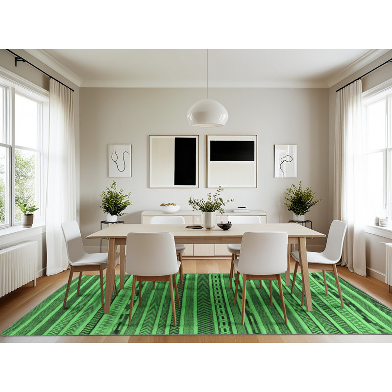 Kelina Washable Geometric Indoor Rug, Rectangle 7' x 10'