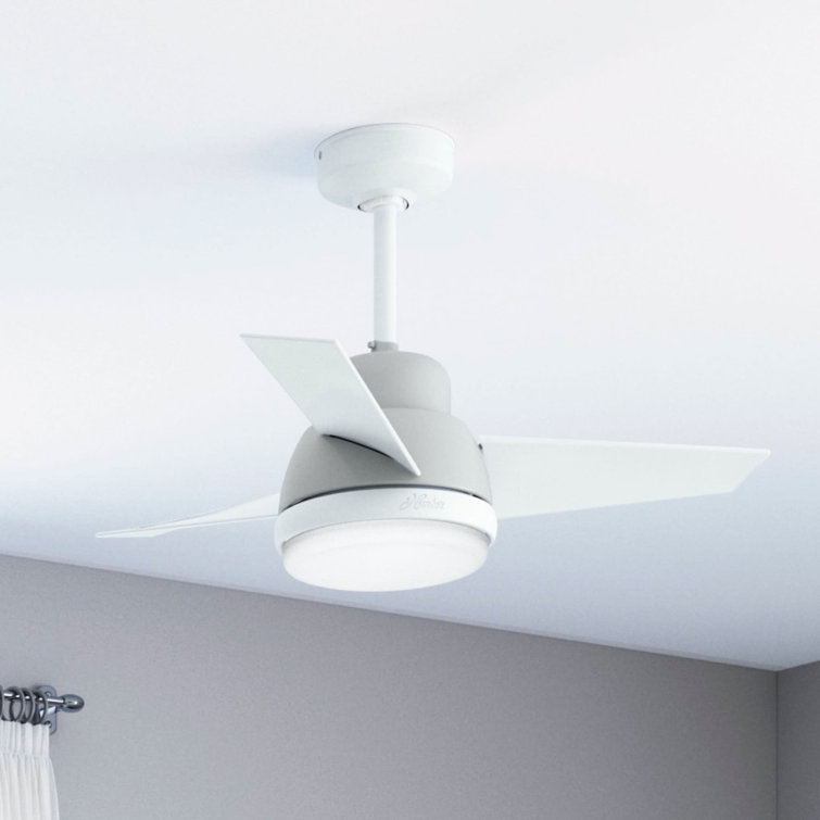 36" Valda 3 - Blade LED Standard Ceiling Fan with Remote Control and Light Kit Included