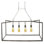 Nevada 4 - Light Kitchen Island Linear Pendant