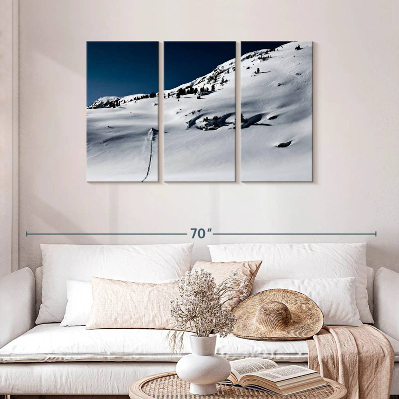 Uphill Snowmobiling, 28" H x 45" W