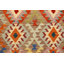 Tapis rectangulaire en laine tissé à plat à motif géométrique de 3 pi 4 po x 4 pi 11 po rouge Rosenkranz