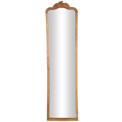 Ameline Solid Wood Arch Floor Mirror