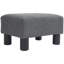 Repose-pieds avec repose-pieds HOMcom, petit tabouret avec revêtement en tissu de lin et pieds en plastique, repose-pieds cubique pour le salon, gris anthracite-1174171044