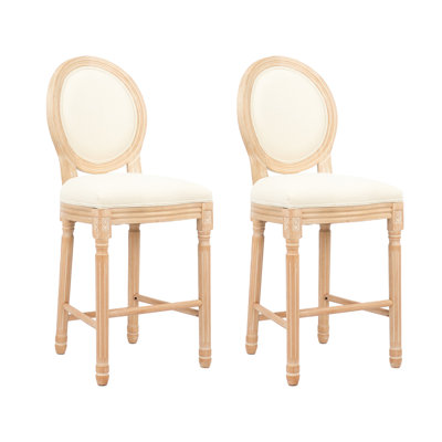 French Country (Of 2), beige - Design confortable et attrayant pour 2 personnes avec rembourrage en mousse
