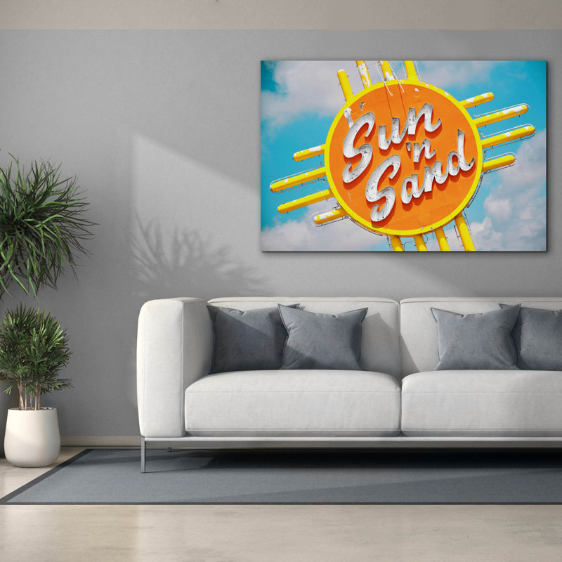 «Sun N Sand No. 2» par Carlos Vargas, art mural sur toile, H 40 po x l 60 po x P 1,5 po