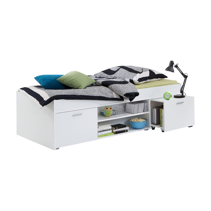 European Single (90 x 200 cm) Drawers Bed, White