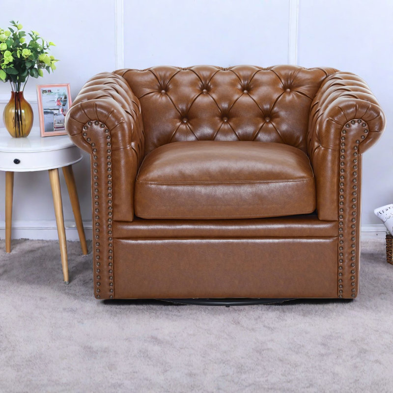 Fauteuil club pivotant Chesterfield