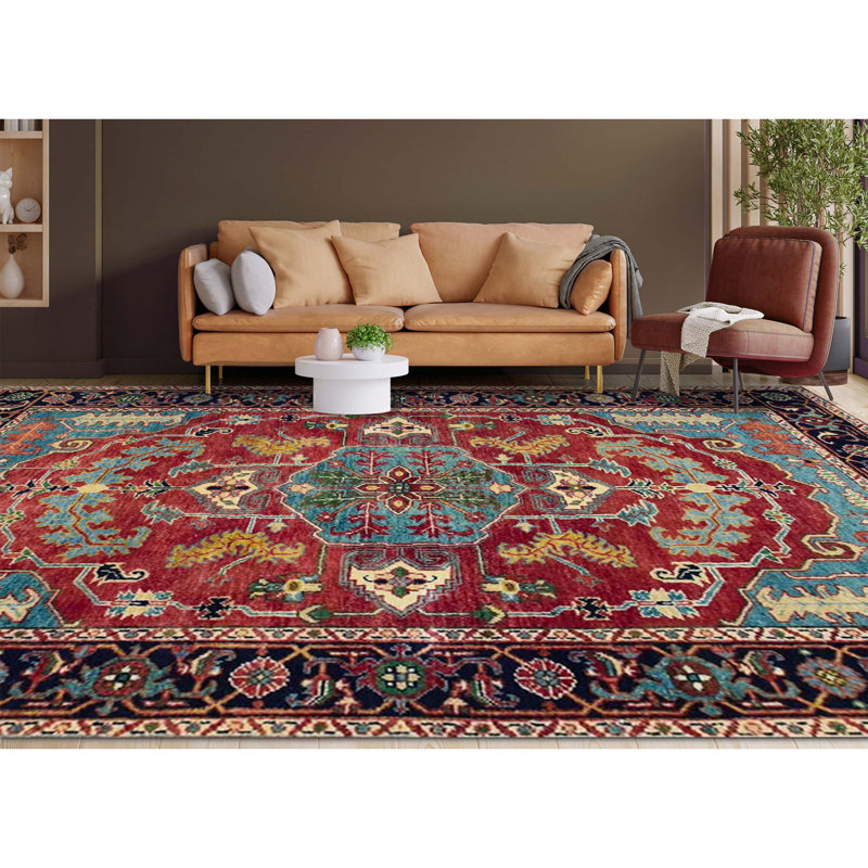 Elegant Wool Oriental Area Rug, Rectangle 3' x 5'