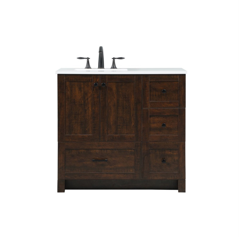 Ensemble de meuble-lavabo simple 36 po Soma, Espresso