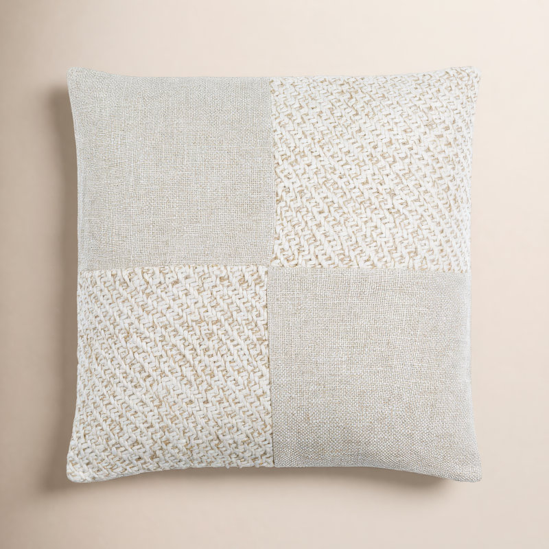 Housse et insert de coussin carré Daveney, Housse de coussin seulement - sans coussin, 20 po x 20 po