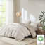 Housse de couette en coton biologique 3 pièces, naturel, double / grand, moderne et élégant, double / grand, naturel et tranquille