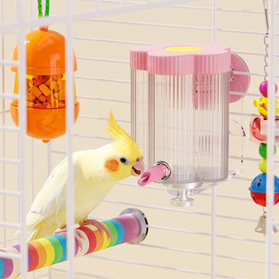 Couvercle décoratif pour tête de distributeur d'eau magnétique pour oiseaux, en forme de fleur, abreuvoir automatique à picots, anti-gouttes, pour perroquets et petits oiseaux. Accessoires pour cages.