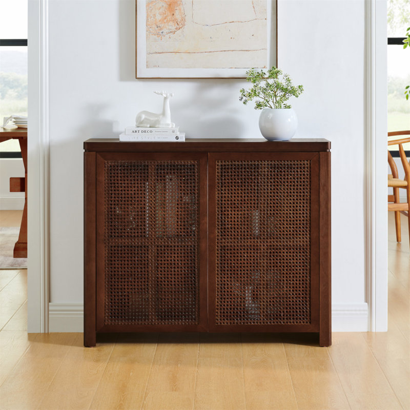 Buffet 39,4 po Mid-Century Modern, Noyer