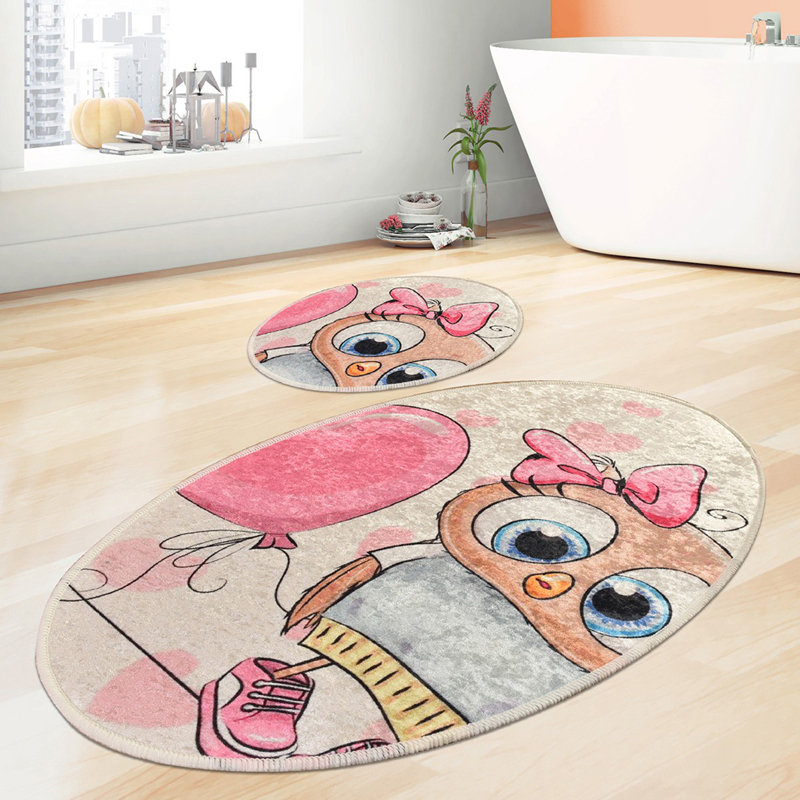 Ensemble de tapis de bain antibactérien (2 pièces), 100% polyester, 19,7 po x 23,6 po et 23,6 po x 39,4 po | Sous-tapis antidérapant, hauteur des poils: 0,4 po | Lavable à la machine, doux et durable, idéal pour la sécurité et le confort de la salle de bain