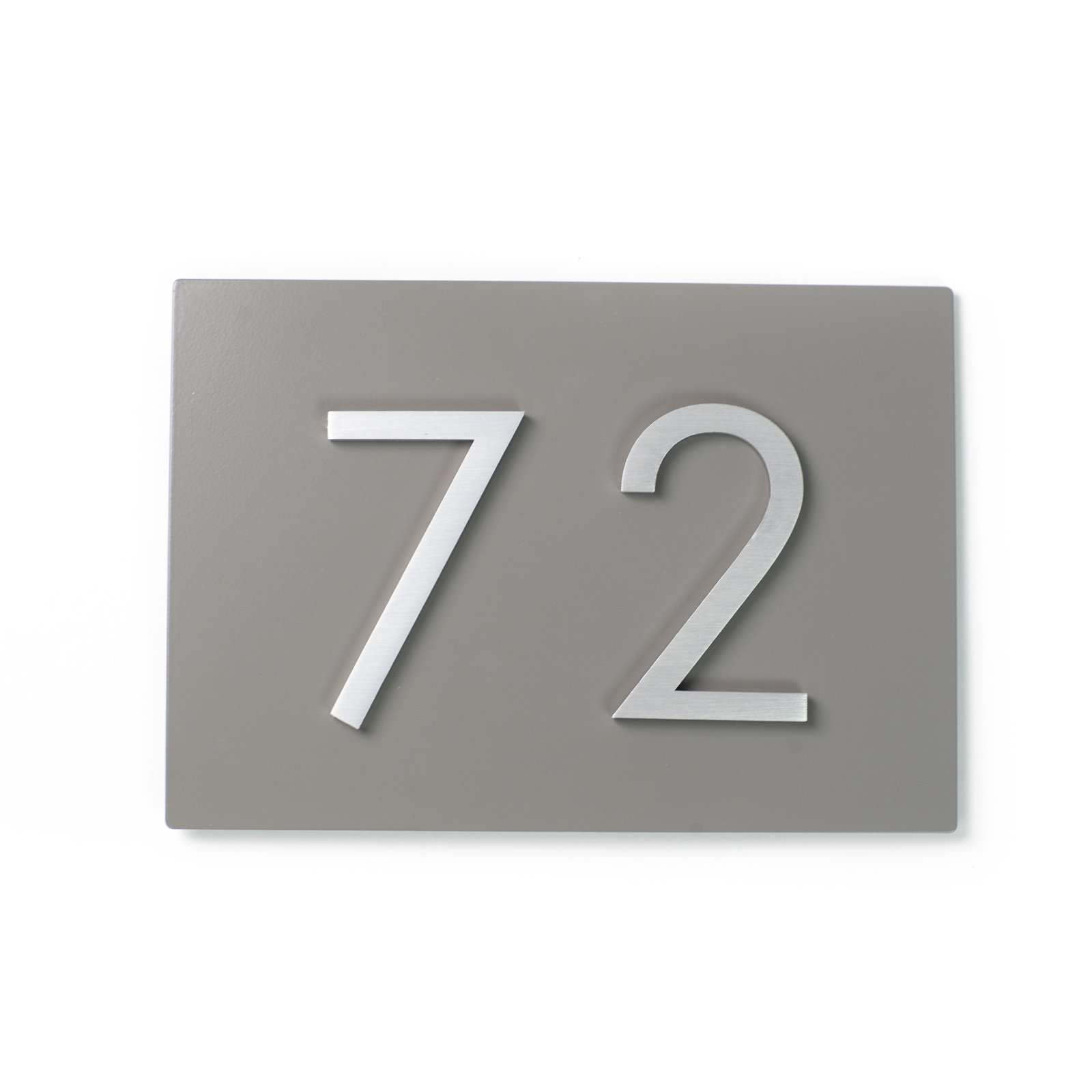 Wall Address Plaque, Black, Silver
