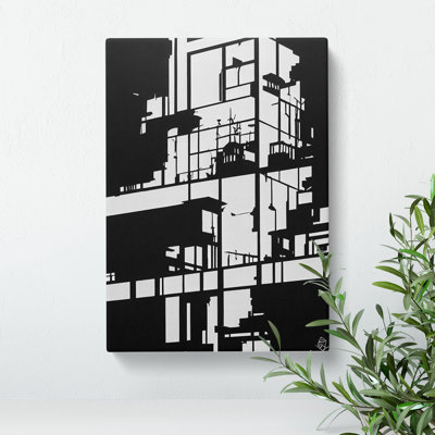 Monochrome Architecture - Wrapped Canvas Print