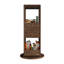 Bibliothèque rotative en bois massif Nut-Brown