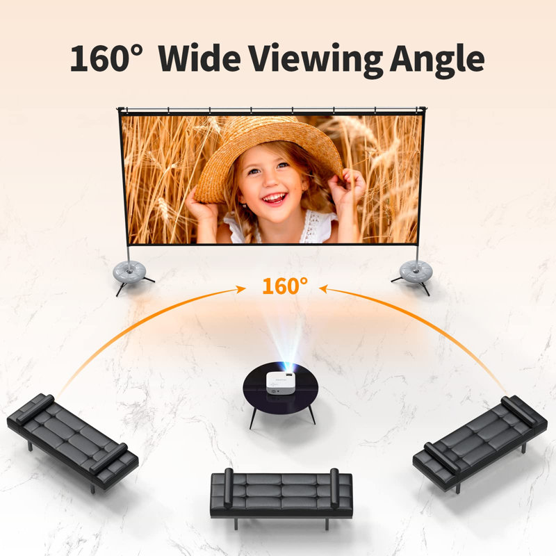 WEWATCH Outdoor Portable Projector Screen Projector Screen, 120"